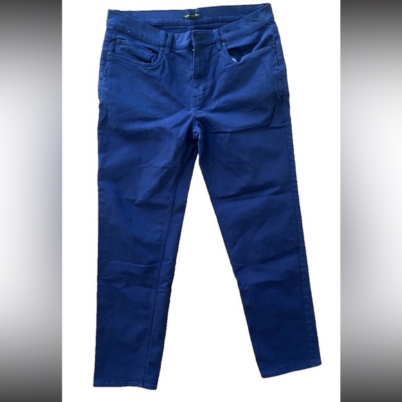 Banana Republic Mens Navy Blue Straight Leg Pants 34X32 Stretch - Picture 1 of 2